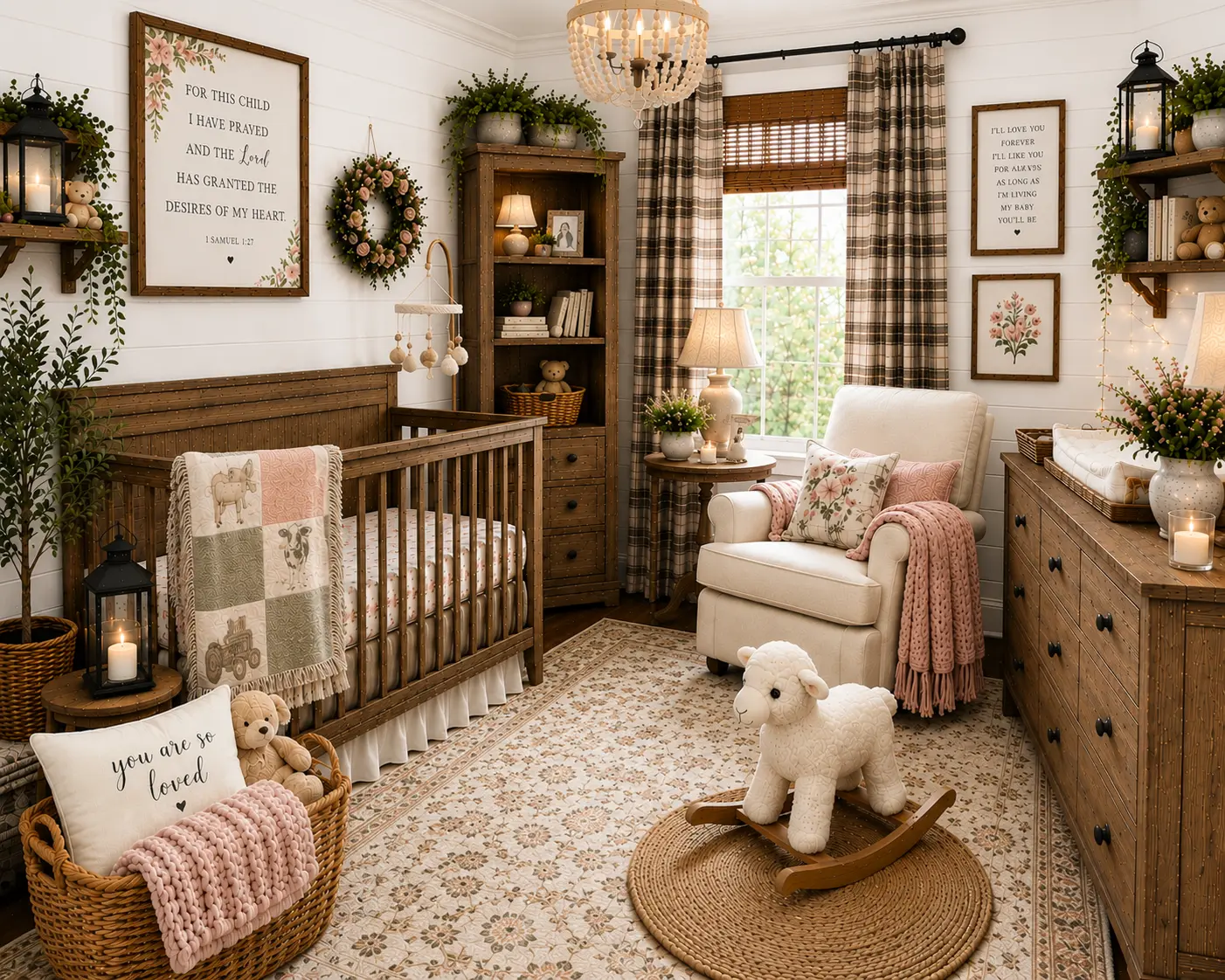 Farmhouse Feminine Baby Room Decor Shop the Look