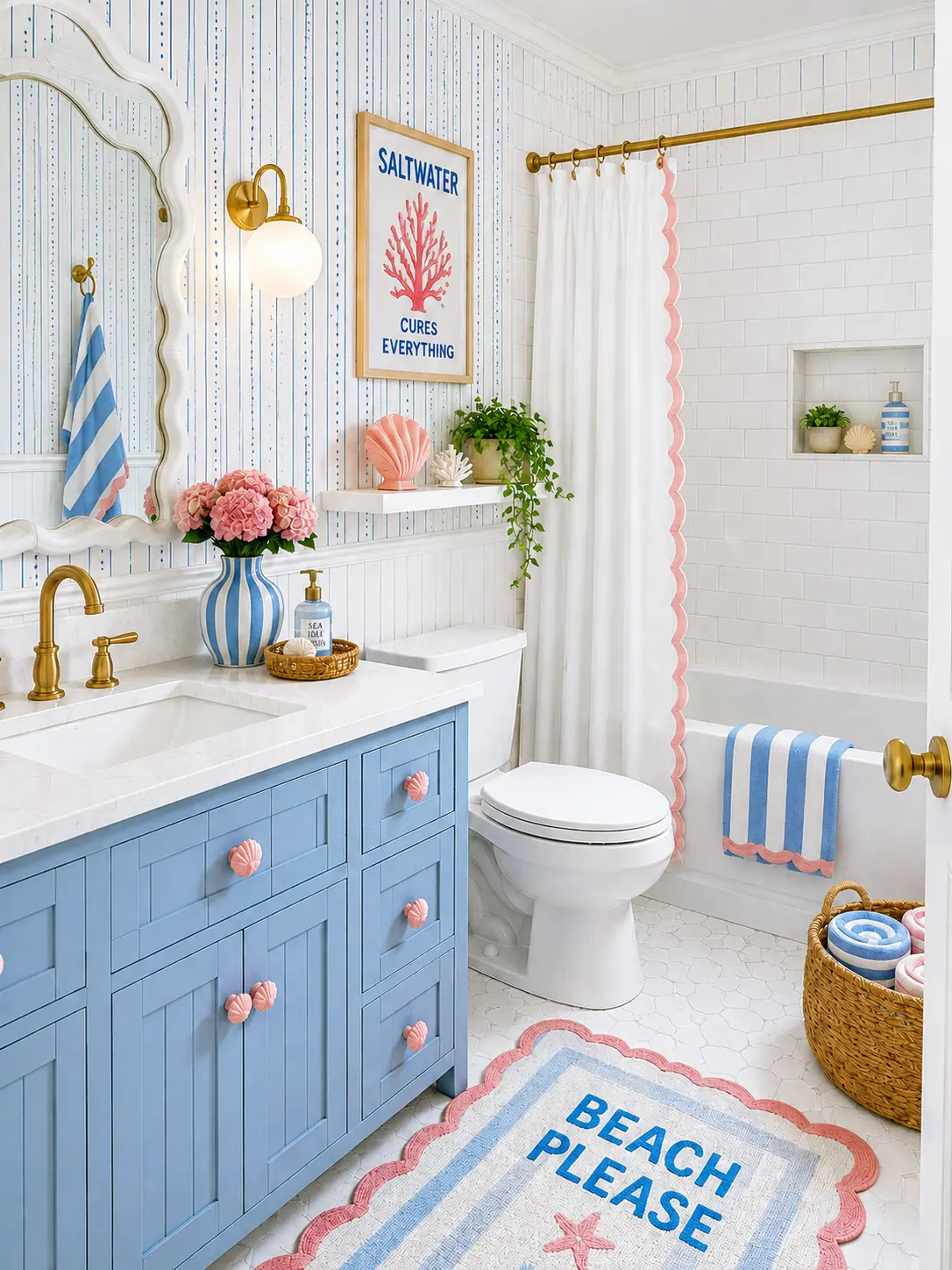 Retro Boutique Coastal Bathroom Shop the Look