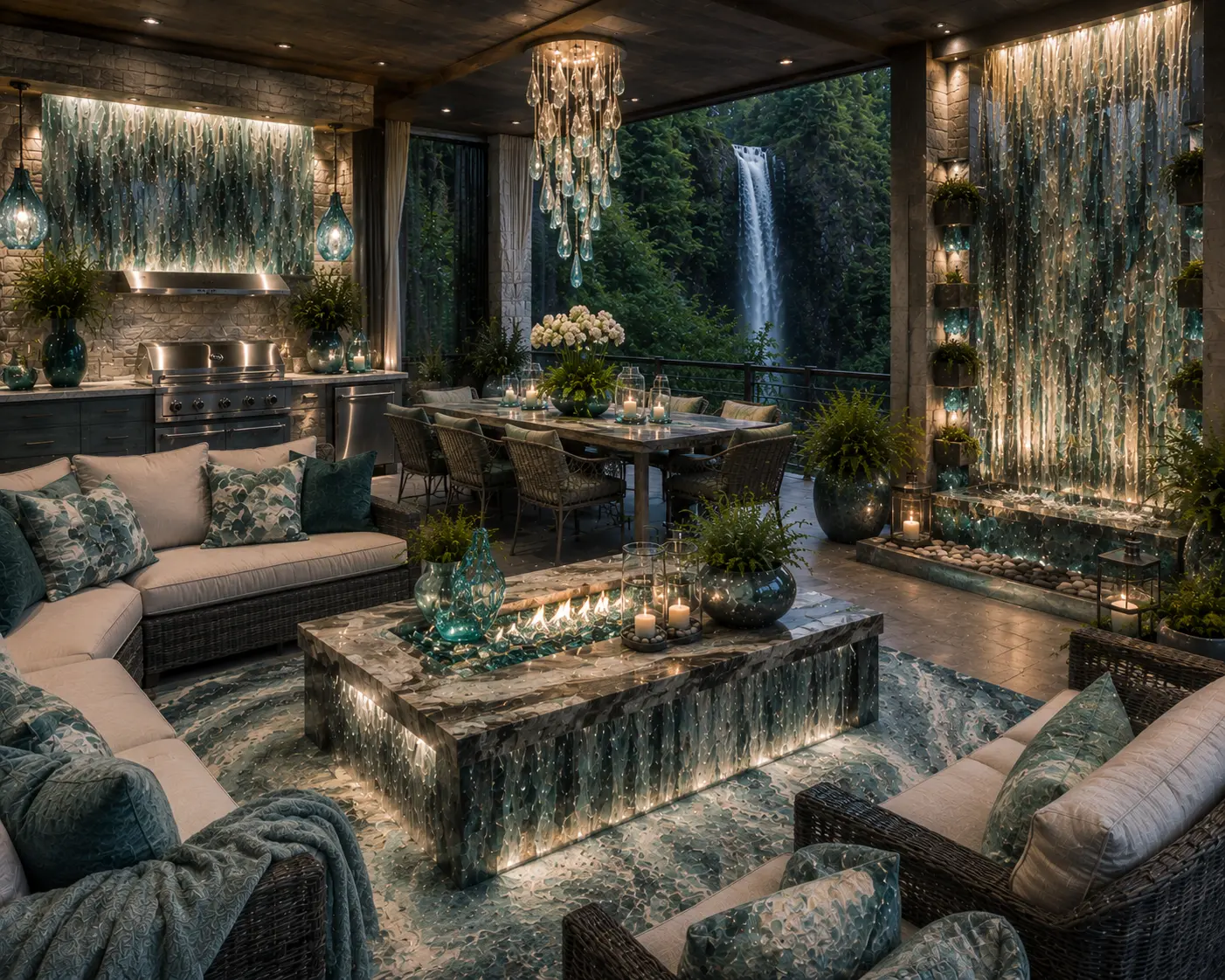 Oregon Waterfall Sanctuary Patio Decor Shop the Look