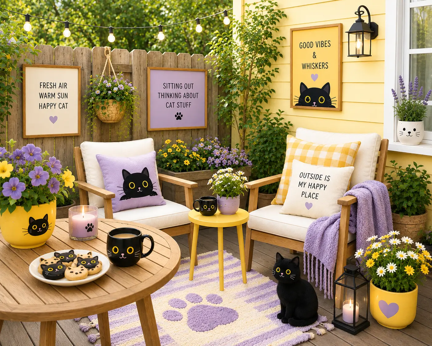 Cat Cafe Patio Decor Shop the Look