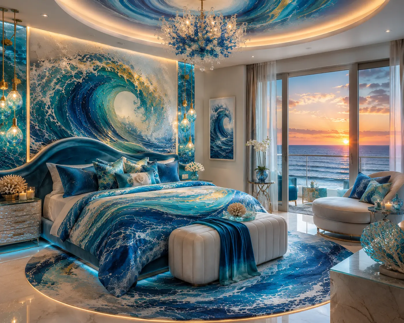 Ocean Wave Bedroom Shop the Look