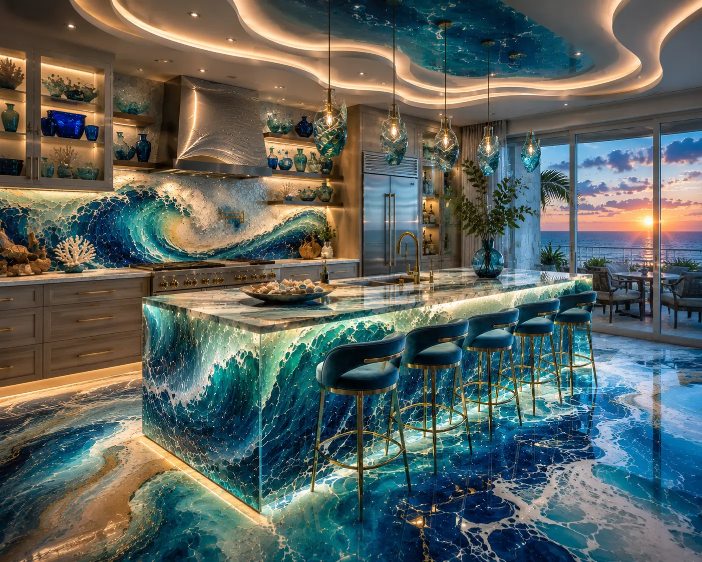 Ocean Wave Kitchen Decor Shop the Look